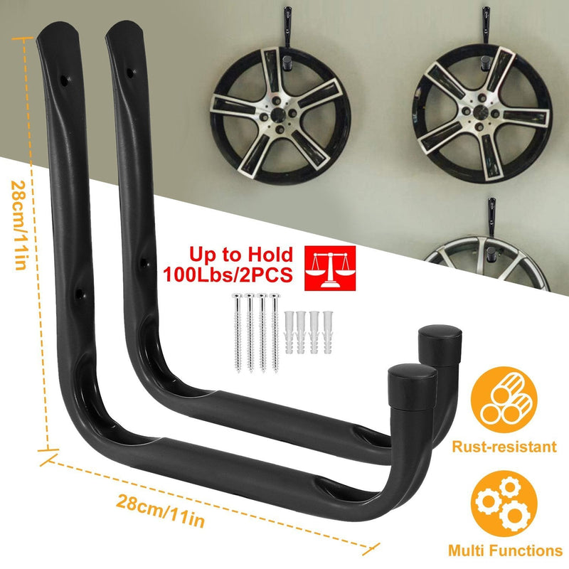 2-Piece: Heavy Duty Garage Storage Hooks Hanger