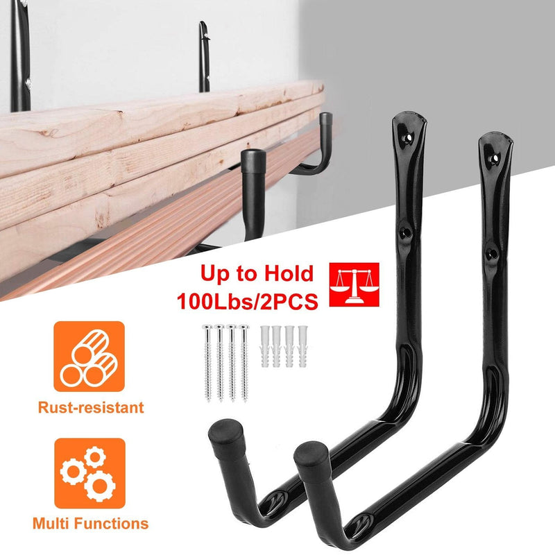 2-Piece: Heavy Duty Garage Storage Hooks Hanger