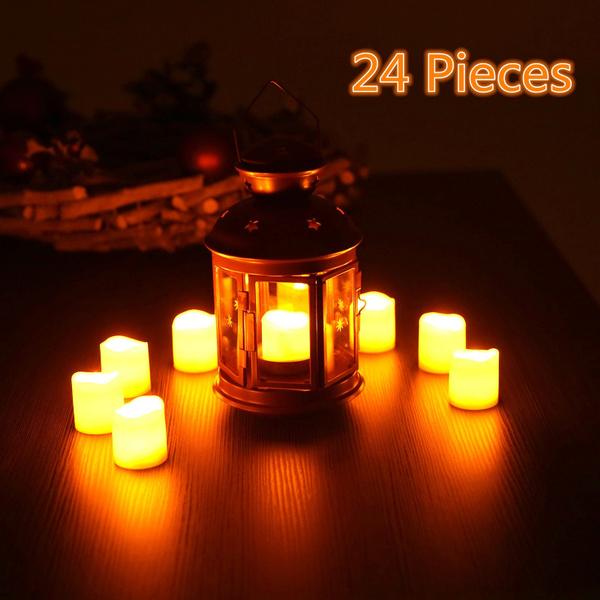 24-Piece: LED Flameless Tea Light Candle