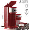 AdirChef Mini Travel Single Serve Coffee Maker & 15 oz. Travel Mug Coffee Tumbler & Reusable Filter