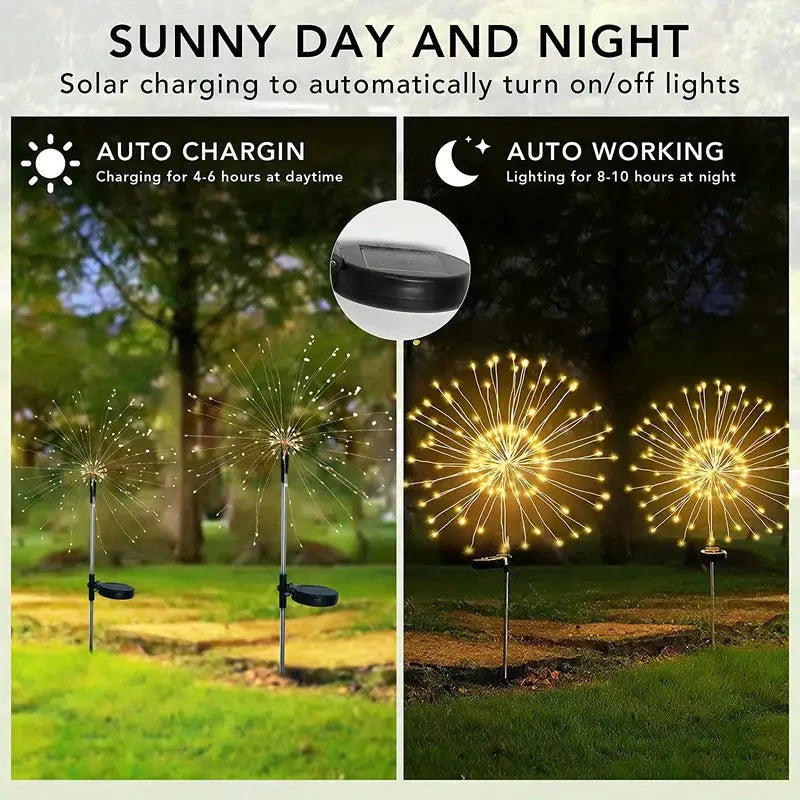 Outdoor Solar Garden Lights with 8 Lighting Modes