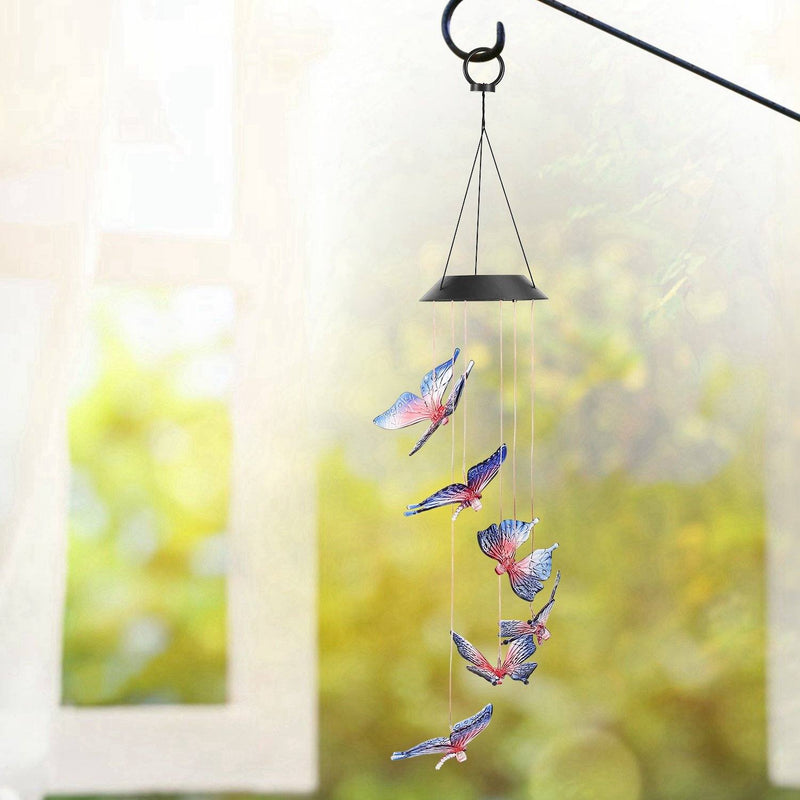 Solar LED Butterfly Wind Chimes