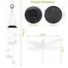 Solar Powered Dragonfly Lights Wind Chimes