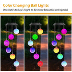 Solar Powered LED Ball Wind Chimes - Color Changing LED String Light