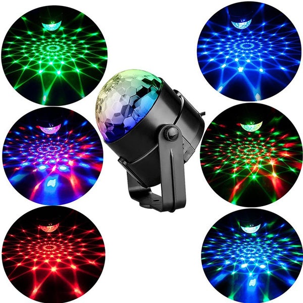 Sound Activated Rotating Disco Ball Party Lights Strobe Light